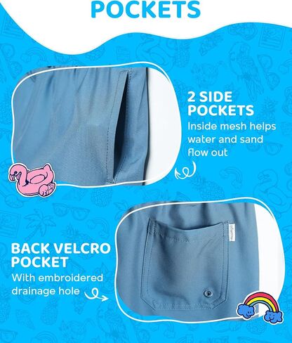 maamgic Boys Swim Trunks with Compression Liner 4-Way Stretch Quick Dry Swim Shorts Swimming Trunks Toddler Boy in Saudi Arabia