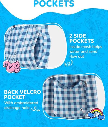 maamgic Boys Swim Trunks with Compression Liner 4-Way Stretch Quick Dry Swim Shorts Swimming Trunks Toddler Boy in Saudi Arabia