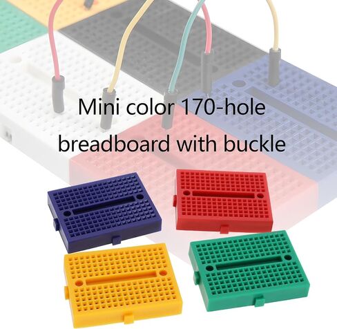 The Lord of the Tools 6 Pcs Mini Breadboard Kit with 170 Tie Points Solderless Prototype Boards for Experiments and Robotics for Small DIY Kits Compatible with Raspberry Rasp Pi Proto Project in Saudi Arabia