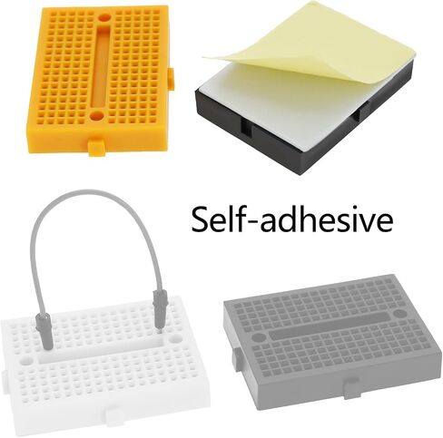 The Lord of the Tools 6 Pcs Mini Breadboard Kit with 170 Tie Points Solderless Prototype Boards for Experiments and Robotics for Small DIY Kits Compatible with Raspberry Rasp Pi Proto Project in Saudi Arabia