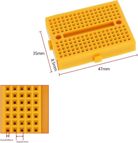 The Lord of the Tools 6 Pcs Mini Breadboard Kit with 170 Tie Points Solderless Prototype Boards for Experiments and Robotics for Small DIY Kits Compatible with Raspberry Rasp Pi Proto Project in Saudi Arabia