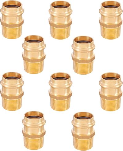 Press Fittings Adapter,3/4" Press Fit x 3/4" Male NPT Threaded(LF Brass,5 PACK) in Saudi Arabia