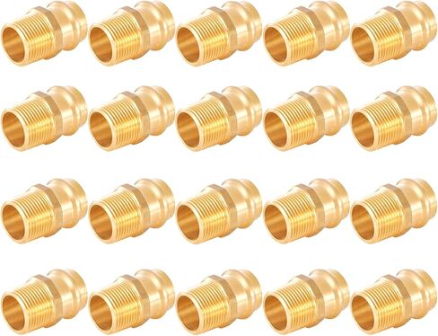 Press Fittings Adapter,3/4" Press Fit x 3/4" Male NPT Threaded(LF Brass,5 PACK) in Saudi Arabia