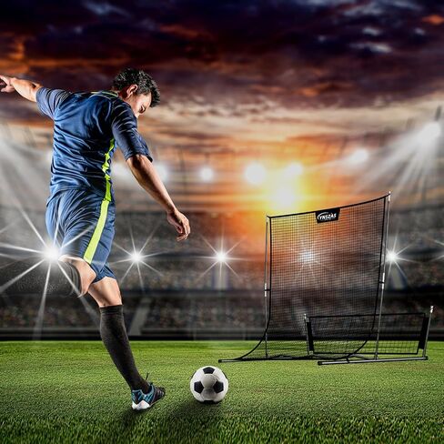 𝙉𝙀𝙒 كرة القدم الاحترافية، شبكة ارتداد خلفية 2 في 1، شديدة التحمل 7 × 3 × 4 قدم، معدات تدريب على مرمى كرة القدم، هدية مدرب تدريب كرة القدم للرياضيين وحارس المرمى in Saudi Arabia