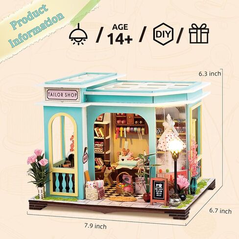 Kisoy Romantic and Cute Dollhouse Miniature DIY House Kit Creative Room Perfect DIY Gift for Friends,Lovers and Families(Kitty's Choice) in Saudi Arabia