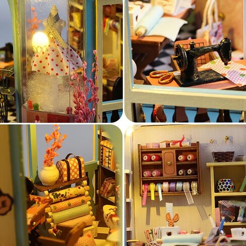 Kisoy Romantic and Cute Dollhouse Miniature DIY House Kit Creative Room Perfect DIY Gift for Friends,Lovers and Families(Kitty's Choice) in Saudi Arabia
