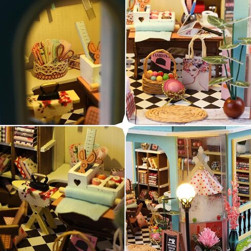 Kisoy Romantic and Cute Dollhouse Miniature DIY House Kit Creative Room Perfect DIY Gift for Friends,Lovers and Families(Kitty's Choice) in Saudi Arabia