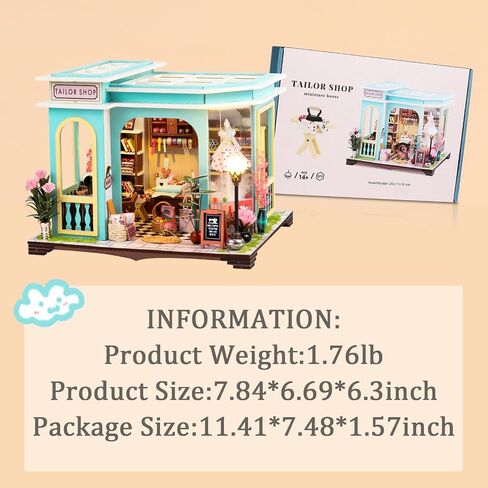 Kisoy Romantic and Cute Dollhouse Miniature DIY House Kit Creative Room Perfect DIY Gift for Friends,Lovers and Families(Kitty's Choice) in Saudi Arabia