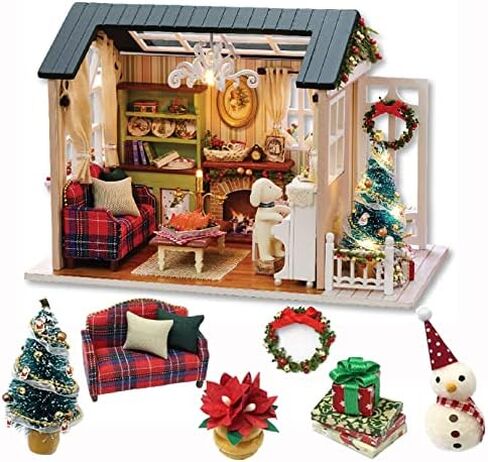 Kisoy Romantic and Cute Dollhouse Miniature DIY House Kit Creative Room Perfect DIY Gift for Friends,Lovers and Families(Kitty's Choice) in Saudi Arabia