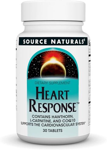 Source Naturals Heart Response, Contains Hawthorn, L-Carnitine, and CoQ10, Supports The Cardiovascular System* - 30 Tablets in Saudi Arabia