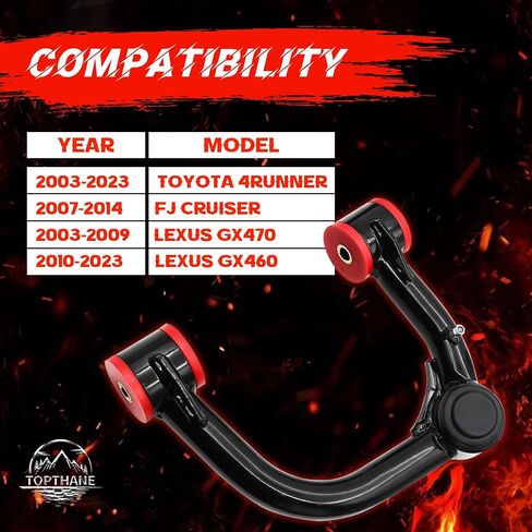 أذرع التحكم العلوية الأمامية لـ 1995-2002 Toyota 4Runner و1995-2004 Toyota Tacoma، 2-4 بوصة استبدال أذرع التحكم الأنبوبية للرفع OEM in Saudi Arabia