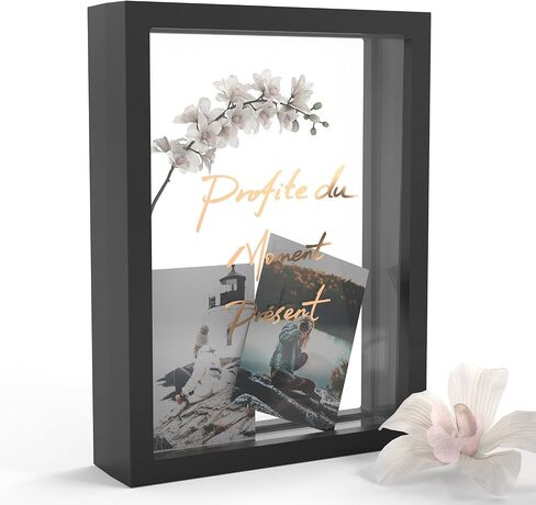 Shadow Box Display for Picture Frame: Memory Photo Case, Personalized Gifts Card Boxes, DIY Tabletop Display Frame Display Case, Clear Memory Box for Dried Flowers/Kids Room/Birthday/Wedding, Green in Saudi Arabia