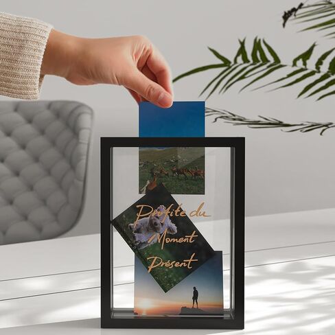 Shadow Box Display for Picture Frame: Memory Photo Case, Personalized Gifts Card Boxes, DIY Tabletop Display Frame Display Case, Clear Memory Box for Dried Flowers/Kids Room/Birthday/Wedding, Green in Saudi Arabia