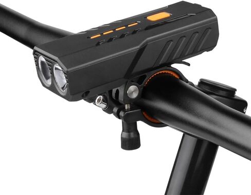 Bike Lights for Night Riding,Larger Wide Angle Focused Beam Bike Safety Light,6 Mode Bright 1200lumen Bike Light Rechargeable,Made PC+ABS Waterproof 3000mAh Bike Headlight in Saudi Arabia