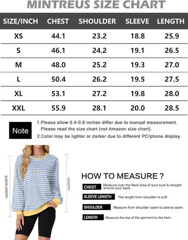 Women Sweatshirt Striped Crew Neck Oversized Long Sleeve Sweatshirt Color Block Loose Pullover in Saudi Arabia