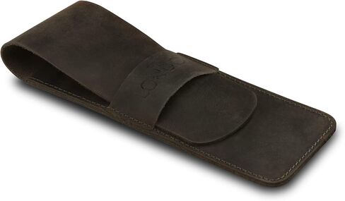 Londo Genuine Leather Pen and Pencil Case with Tuck in Flap, Stationery Bag in Saudi Arabia