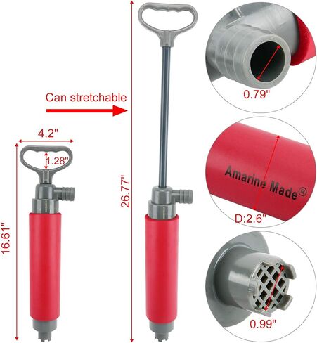 Amarine Made Kayak Bilge Pump Hand Pump Floating Hand Bilge Pump for Kayak Rescue (A) in Saudi Arabia