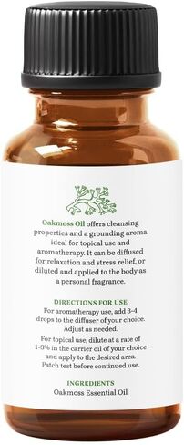 Oakmoss Essential Oil - Premium Grade 100% Undiluted Essential Oil (1 oz.) | for Aromatherapy, Soaps, Lotions, & Candles | Vegan & Cruelty Free in Kuwait
