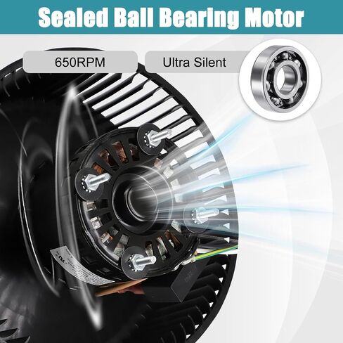 S-97016621 مجموعة محرك المروحة لBroan Nutone QTN80L، QTN80L-A، QTR080، QTR070، QTR080L، QTR080F، QTRN080، QTR070L QTRN080F، QTRN080L مروحة عادم الحمام، 99080568 محرك بديل لمروحة الحمام in Saudi Arabia