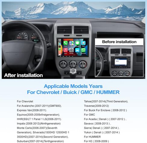 ستيريو سيارة Android 13 لسيارة جي إم سي سييرا يوكون شيفروليه بويك تشيفي سيلفرادو مع Apple CarPlay اللاسلكي Android Auto، راديو سيارة بشاشة لمس 8 بوصة مع نظام تحديد المواقع العالمي، واي فاي، بلوتوث FM/RDS، HiFi + كاميرا احتياطية in Saudi Arabia