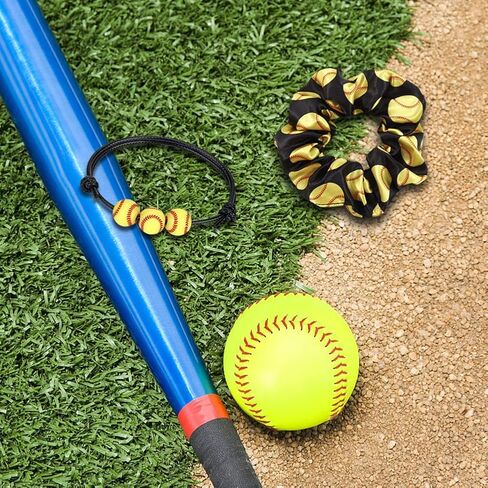 24 Pcs Volleyball Charm Bracelets and Sport Hairbands Set Adjustable Volleyball Beads Wristband Volleyball Hair Scrunchies Volleyball Theme Bracelets Hair Ties for Athlete Teens Adults in Kuwait