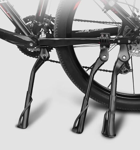 Bike Kickstand,Kickstand for Adult Bike,Mountain Bike Kickstand,Adjustable Bicycle Kickstand for 24-29" Bicycles,Aluminium Alloy Bicycle Kickstand Support Storage (Center) in Saudi Arabia