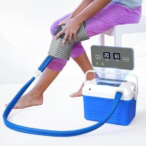 Cold Therapy Machine - Cryotherapy Device for Knee & Shoulder Surgeries - Effective Pain Relief & Recovery - Quiet Operation, Auto Timer, Portable