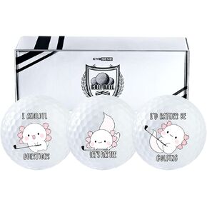 Funny Axolotl Gifts Golf Balls Set for Women, Perfect for Axolotl Lovers, Golf Lovers for Birthday & Christmas