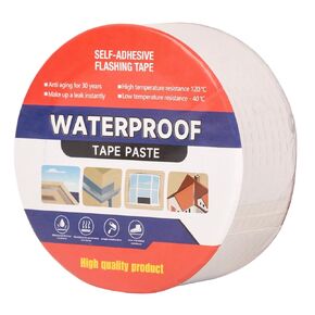 Waterproof Aluminum Butyl Tape, 4in X 32.8ft Butyl Sealant Tape, Sticky Heavy Duty HVAC Ducts Tapes for Window and Metal Roof Flashing, Patching and Gutter Leak Repair, Silver