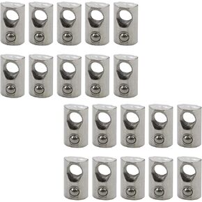 Xiaoyztan 20 قطعة M5 ثقب الخيط T صواميل للمعيار الأوروبي T-Slot الألومنيوم النتوء الشخصي الكربون الصلب (2020 سلسلة M5) in Kuwait