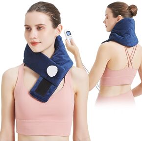 Neck Heating Pad for Neck Pain,Heating Pad for Neck for Soreness Stiffness,Heated Neck Wrap Warmer for Cervical Spondylosis,Neck Heating Pads with Auto Shut Off,86-158°F Temp Setting