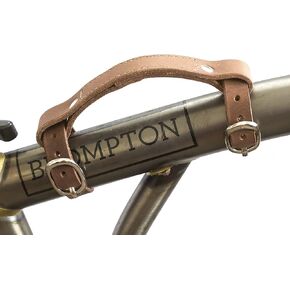 Leather Mini Carry Handle for Brompton Handgrip Bike Bicycle Frame Carrying Light Brown