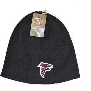 Atlanta Falcons Child/Kid's Black Cuffless Beanie Hat - NFL Youth Knit Skull Cap
