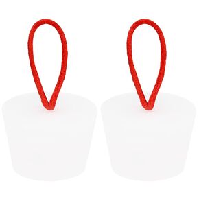 MECCANIXITY Silicone Rubber Tapered Plug 35 to 45mm Solid Bathtub Bungs Stopper with Handle for Test Tubes, Water Pipe, Drainage Hole, White 2 Pieces