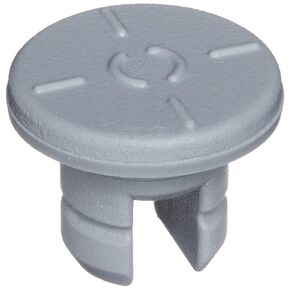 Wheaton W224100-093 Rubber 13mm Stopper with 2-Leg Lyophilization, Gray Chlorobutyl/50 (Case of 1000)
