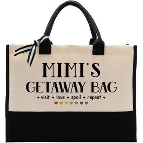 Canvas Bag Gift for Grammie, Gammie Gift, Grammie's Getaway Bag, Cotton Canvas Tote Bag, Shoulder Beach Bag, Reusable Shopping Bag, Women Canvas Bag Gift for Grammie, Mother's Day Gift for Grandma
