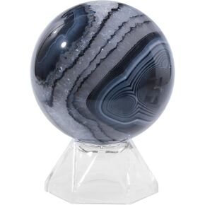 Rockcloud Natural Blue Celestite Crystal Ball with Acrylic Stand Polished Decorative Sphere Figurine Sculpture for Divination, 2.40-2.75 Inches in Kuwait