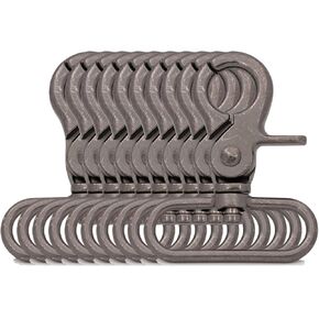 BIKICOCO Swivel Trigger Snap Hook Lobster Claw Clasp Spring Loaded Clip, 3/4'' Oval-Ring Ended, Bronze - Pack of 10