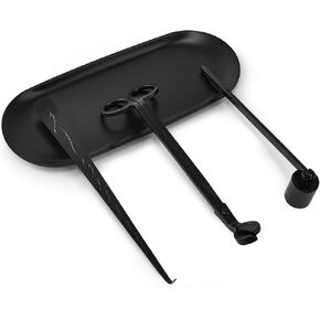 مجموعة إكسسوارات الشموع 4 في 1، أداة تشذيب فتيل الشموع، أداة قمع الشمع، غطاسة الفتيل لمحبي الشموع، مجموعة أدوات العناية بالشموع من الفولاذ المقاوم للصدأ، أسود مطفي in Kuwait