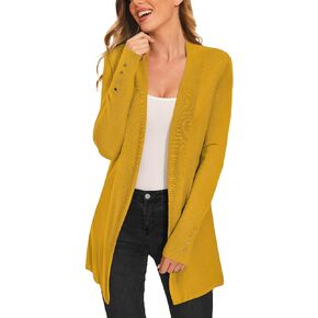 Cardigan for Women Dressy Casual Long Sleeve Open Front Knit Cardigan Sweaters Olive Green