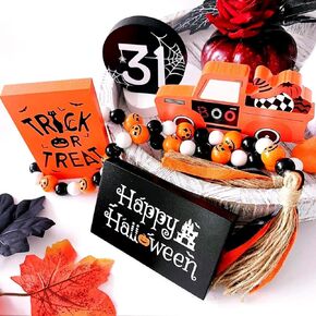 Fall Tiered Tray Decor, Thanksgiving Harvest Decorations Farmhouse Table Wooden Sign Shelf Decoration, Home & Kitchen Table Room Decor