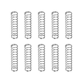1.2x12x50mm(DxODxL) Compression Spring - 10Pack - Good for Machinery - Spring Steel Extension Spring - Gray