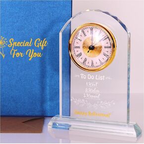Retirement Clock, Funny Retirement Gifts for Women/Men 2024, Best Retirement Plaque for Happy Retirement, Cool Retirement Gifts for Teachers, Police, Nurses, Boss, Farewell Gift for Coworker