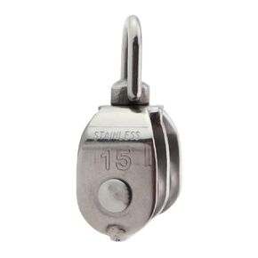 304 Stainless Steel Double Pulley Lifting Ring Pulley M15 Traction Pulley for Power Construction Industry Traffic