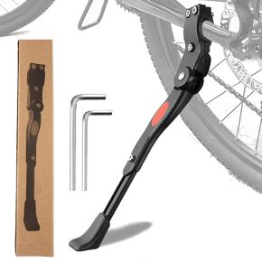 JONMON Bike Kickstand, Adjustable Bicycle Side Stand,26" Aluminum Alloy Foot Parking and Support Brace Cycling Accessories for Mountain Bike, Road Bike, MTB Bicycle