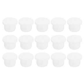 MECCANIXITY Silicone Rubber Hole Plug White Soft Flexible Stopper for 13-14mm Hole 15 Pieces