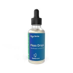 Concentrated Floss Drop Serum – 2oz Concentrated Mouth Wash to Use in Water Flosser | Natural Essentials Promotes Good Breath | Organic Spearmint Drop Supports Good Oral Health