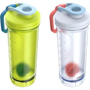 Contigo Shake & Go Fit 2.0 Water Bottle, 28 oz, Salt; Macaroon, 2-Pack in Kuwait
