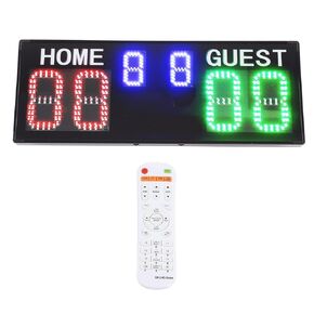 Electronic Scoreboard, 6 Digit LED Digital Score Keeper with Remote, Portable Tabletop Battery Powered Scoreboard for Sports Games Volleyball Table Tennis Baseball Basketball