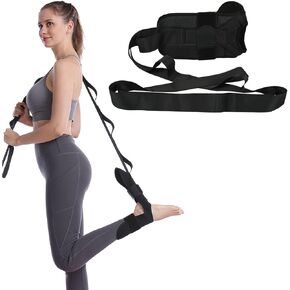 DS. DISTINCTIVE STYLE Stretching Strap with Loops Foot and Calf Stretcher Yoga Belt for Plantar Fasciitis, Heel Spurs, Foot Drop and Achilles Tendonitis